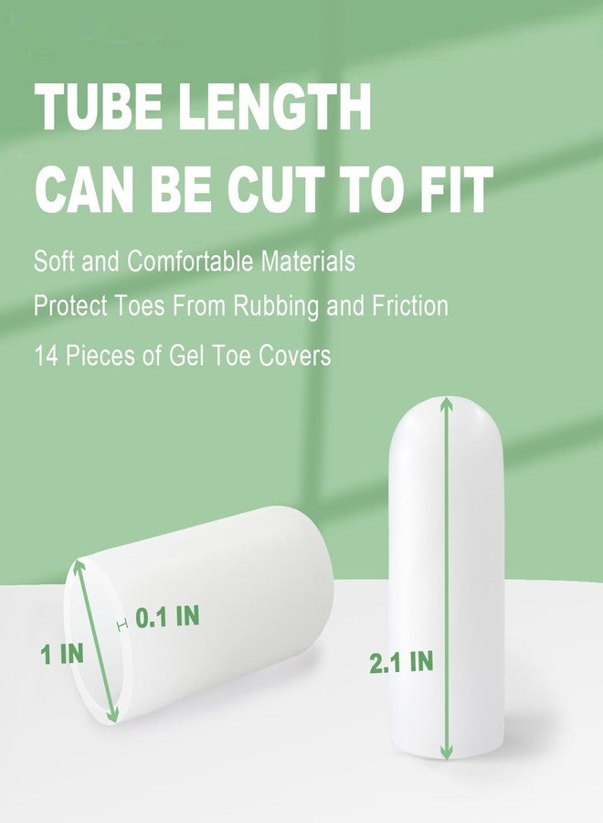 Niupiour Silicone Big Toe Protectors for Women and Men, 14 Pieces of Gel Toe Covers for Missing or Ingrown Toenails, Toe Caps and Sleeves for Shoes, Protect Toe from Rubbing and Friction - Image 2